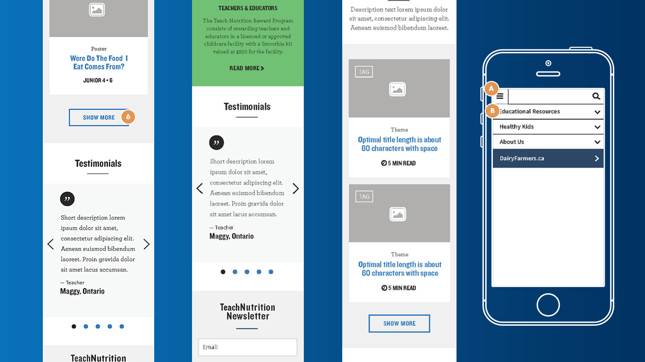 UX mobile screens isometric view